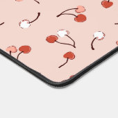 Roze kersenpatroon schattige esthetische bureaumat (Hoek)