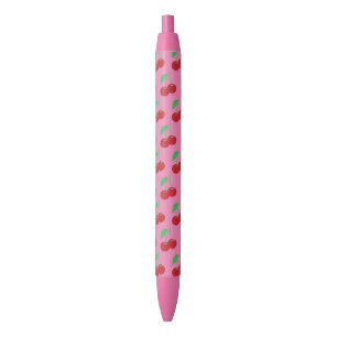 roze kersenpen zwarte inkt pen