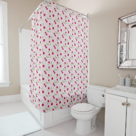 Roze Kersenprintpatroon Roze Cute Douchegordijn