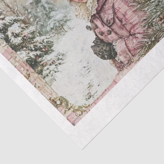  Roze Kerst 2 Tissuepapier (Detail)