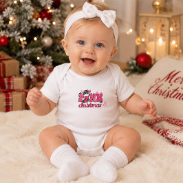 Roze kerst baby bodysuit