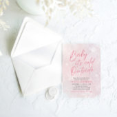 Roze Kerst Baby Het is Koud Buiten Baby shower Acryl Uitnodigingen