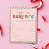 Roze Kerst Baby shower Baby Voedsel Spel Kaart