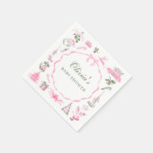 Roze Kerst Baby Shower Servetten (Hoek)