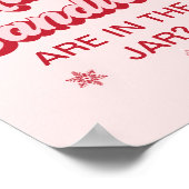 Roze Kerst Baby shower Spel Poster (Hoek)