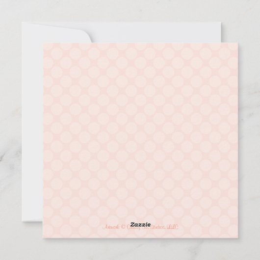 Roze kerst baby shower uitnodigingen (Achterkant)