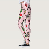 roze kerst befana leggings (Links)