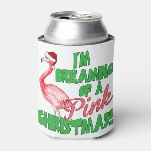 Roze kerst blikjeskoeler (Blikje Voorkant)