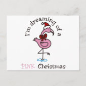 Roze kerst briefkaart (Voorkant)
