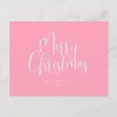 Roze  kerst Briefkaarten (Voorkant)