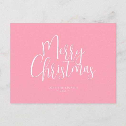 Roze kerst Briefkaarten (Voorkant)