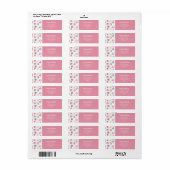 Roze Kerst  Cadeaupakket Retouradres Etiket (Full Sheet)