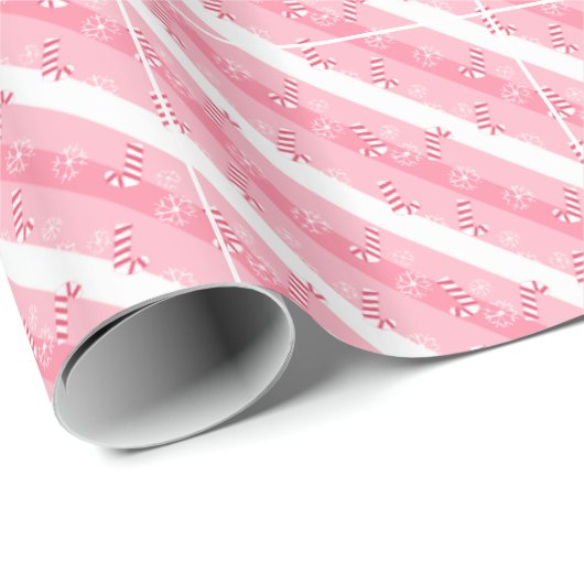 Roze kerst cadeaupapier (Rol Hoek)