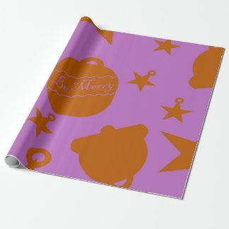 Roze kerst cadeaupapier