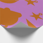 Roze kerst cadeaupapier (Hoek)