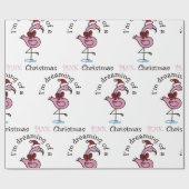 Roze kerst cadeaupapier (Vlak)