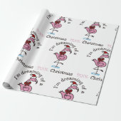 Roze kerst cadeaupapier (Uitgerold)