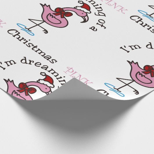 Roze kerst cadeaupapier (Hoek)