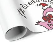 Roze kerst cadeaupapier (Rol Hoek)