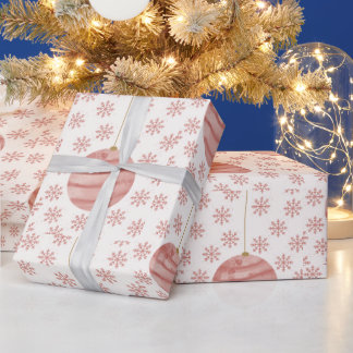 Roze kerst cadeaupapier