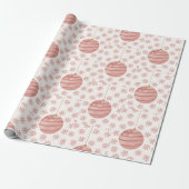 Roze kerst cadeaupapier (Uitgerold)