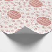 Roze kerst cadeaupapier (Hoek)