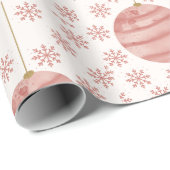 Roze kerst cadeaupapier (Rol Hoek)