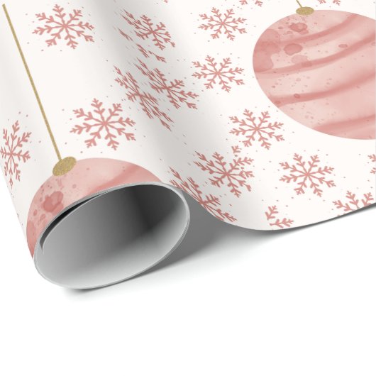 Roze kerst cadeaupapier (Rol Hoek)