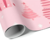 Roze kerst cadeaupapier (Rol Hoek)