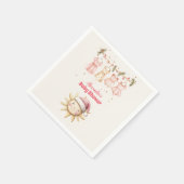 Roze Kerst Clothesline Baby shower Servet (Hoek)