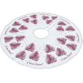 Roze Kerst C'mon Sneeuw Whimsical Tree Kerstboom Rok (Gekanteld)