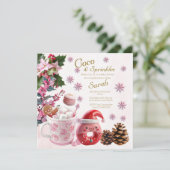 Roze Kerst Coco en Sprinkles Baby shower (Staand voorkant)