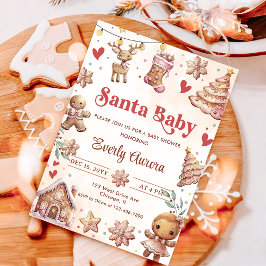 Roze Kerst Cookie Baby shower Invitation Kaart