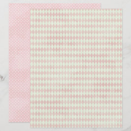 Roze Kerst Cute Pastel Scrapbook Papier