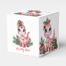 Roze Kerst Dino Meisje Baby Borrel
