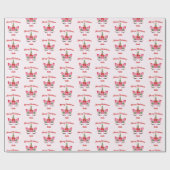 Roze Kerst Eenhoorn Custom Cadeau Gift Cadeaupapier (Vlak)