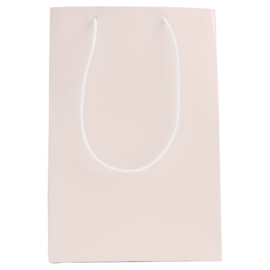 Roze Kerst Effen Kleur Medium Cadeauzakje (Voorkant)