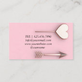 Roze kerst Elegant Visitekaartje (Achterkant)