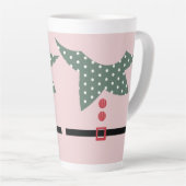 Roze Kerst Elf Pak Vakantie Feest    Latte Mok (Rechterhoek)