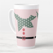 Roze Kerst Elf Pak Vakantie Feest    Latte Mok (Linkerhoek)