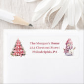 Roze kerst etiket (Insitu)