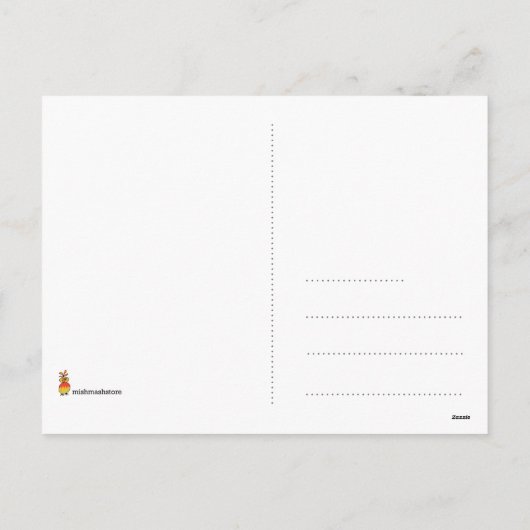 Roze kerst feestdagenkaart (Achterkant)