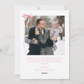 Roze Kerst Foto Feestdagenkaart (Achterkant)