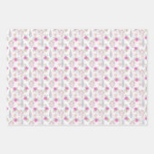 Roze Kerst Gingerbread Inpakpapier Vel (Voorkant 3)