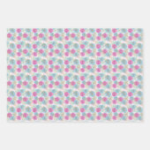 Roze Kerst Gingerbread Inpakpapier Vel (Voorkant 2)