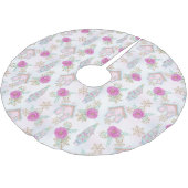 Roze Kerst Gingerbread Kerstboom Rok (Gekanteld)