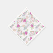 Roze Kerst Gingerbread Servet (Hoek)