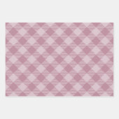 Roze Kerst Gingham Patroon Trio Mix Inpakpapier Vel (Voorkant 2)