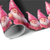Roze Kerst Gnoom Patroon Cadeaupapier (Rol Hoek)