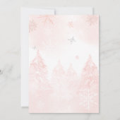 Roze Kerst Het is koud buiten Baby shower Kaart (Achterkant)